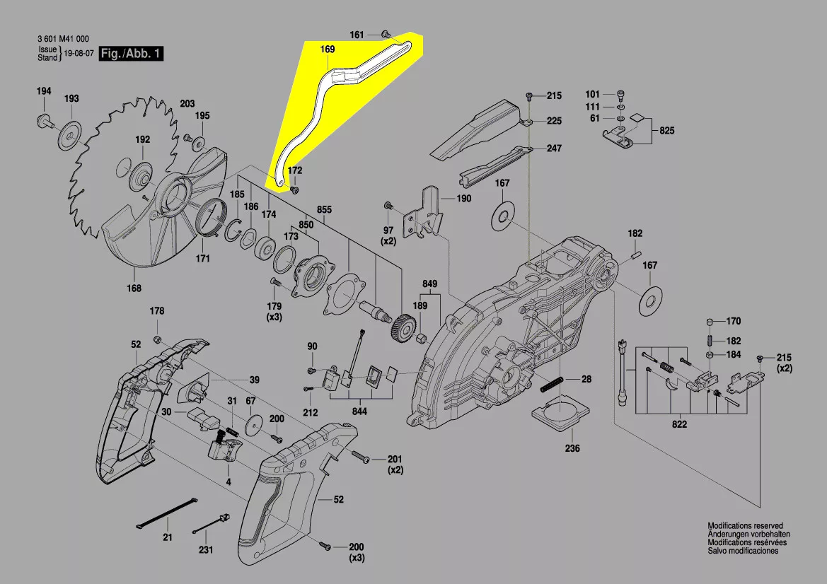 Tringle capot de protection réf. 1 609 B04 001 Bosch